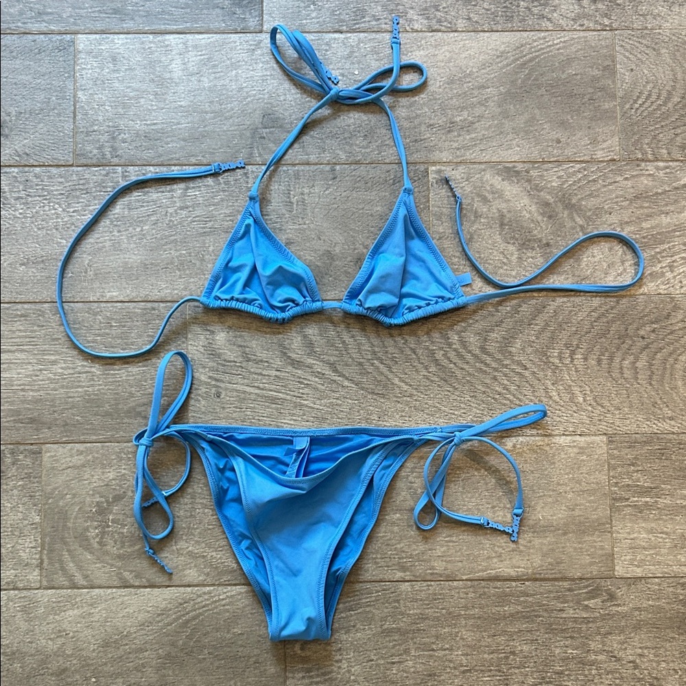 SKIMS Tide Blue Triangle Bikini Set